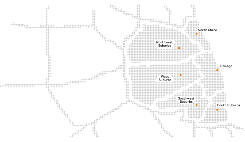 Chicago suburbs map
